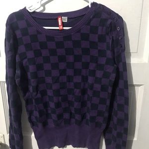 HM Black and Purple Sweater. Size 12!